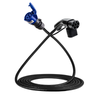 Adapter kabel type 2 (strona stacji ładowania) do 3-biegunowego gniazda 16A niebieskiego CEE