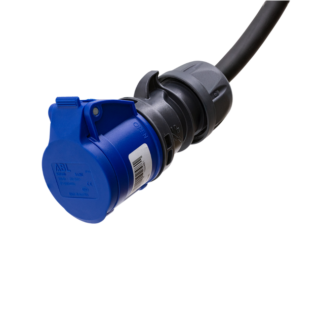 Adapter kabel type 2 (strona stacji ładowania) do 3-biegunowego niebieskiego gniazda 32A CEE