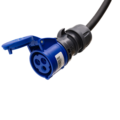 Adapter kabel type 2 (strona stacji ładowania) do 3-biegunowego gniazda 16A niebieskiego CEE