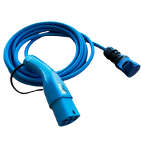 Adapter kabel type 2 (strona stacji ładowania) do 3-biegunowego gniazda 16A niebieskiego CEE