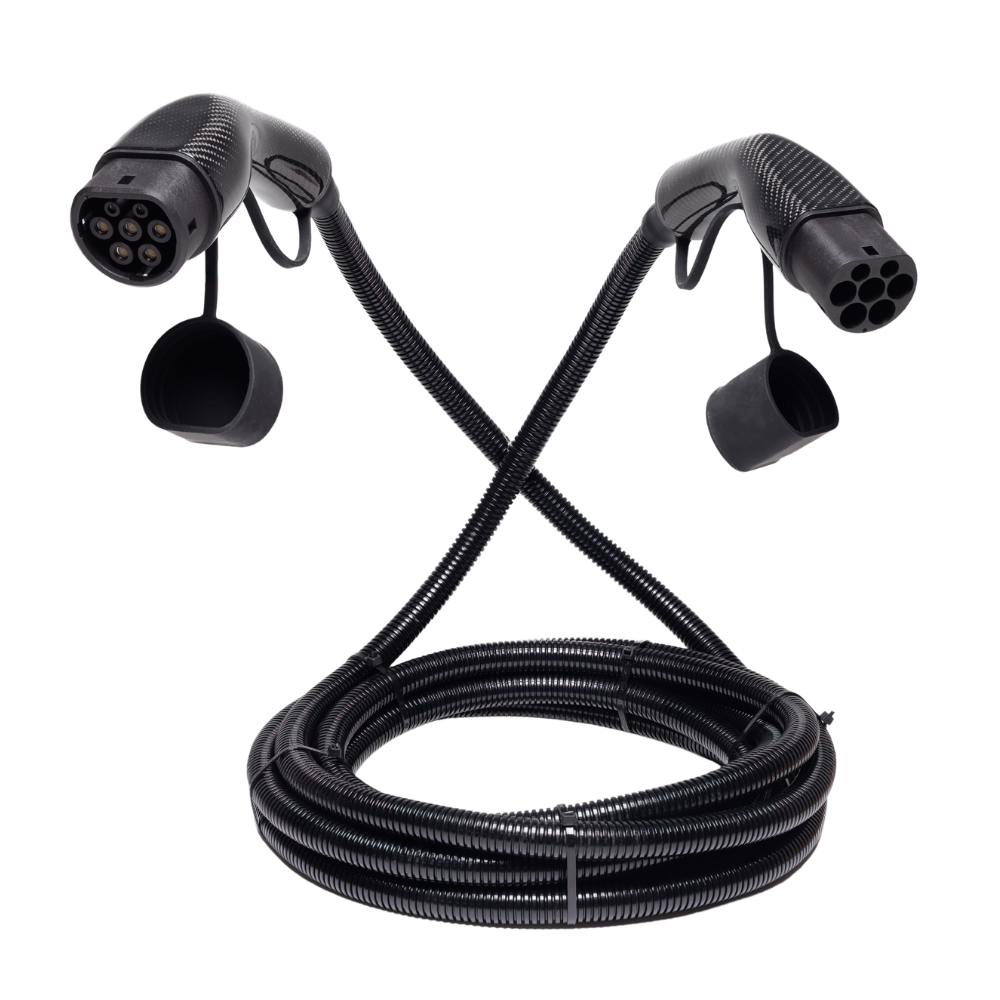 Voldt® Kabel ładowania Typ 2 z włókna węglowego 22kW