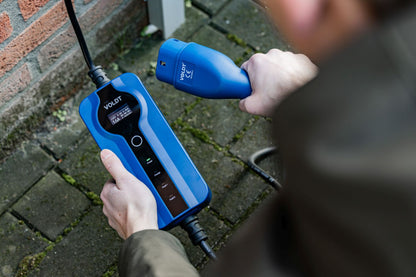 Type 2 - 16A niebieskie gniazdo CEE | 1 faza | Regulowany 8A - 16A | 3,7kW kabel do ładowania EV
