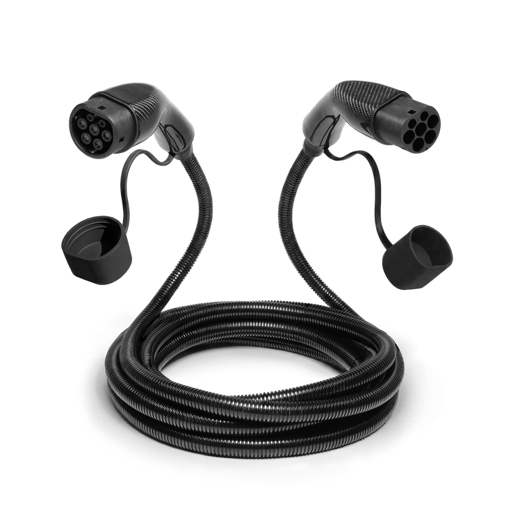 Voldt® Kabel ładowania Typ 2 z włókna węglowego 22kW
