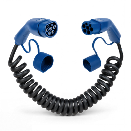Type 2 | mode 3 | 32A | 22kW | spiralny kabel do ładowania