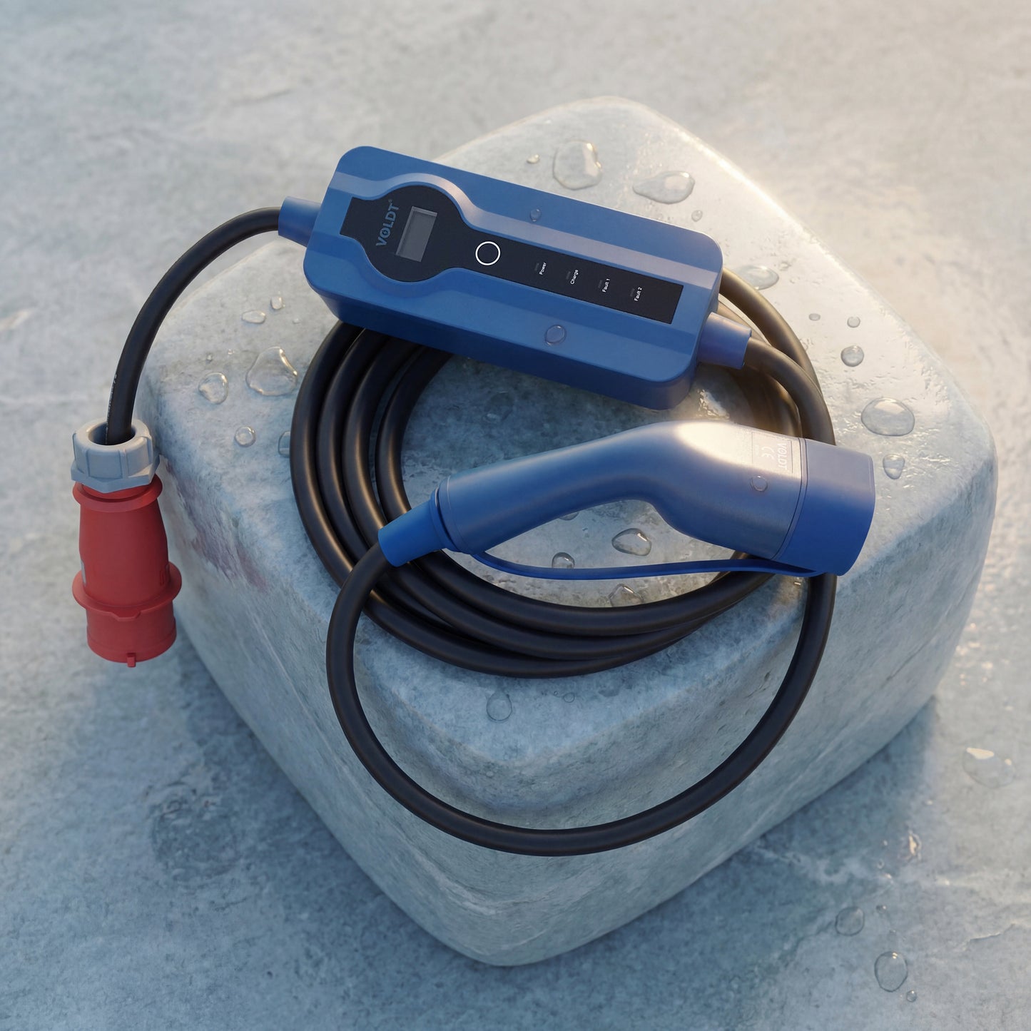 Voldt kabel do ładowania EV z CEE | 3 fazy | 8A-16A | 11kW + APP
